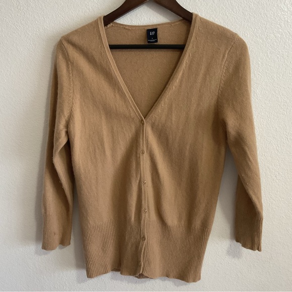 Gap VTG Wool Angora Blend Cardigan Sweater Camel - Picture 1 of 13